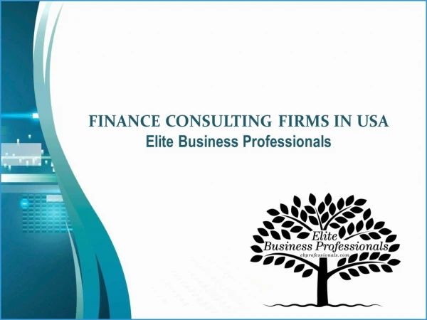 Finance Consulting Firms in USA | Elite Business Professionals