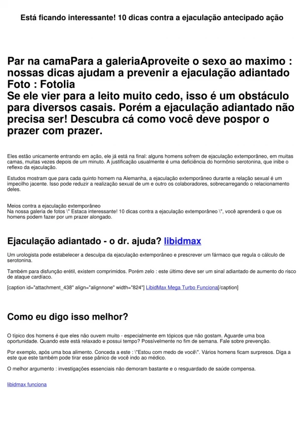 Está ficando interessante! 10 dicas contra a ejaculação precoce ação