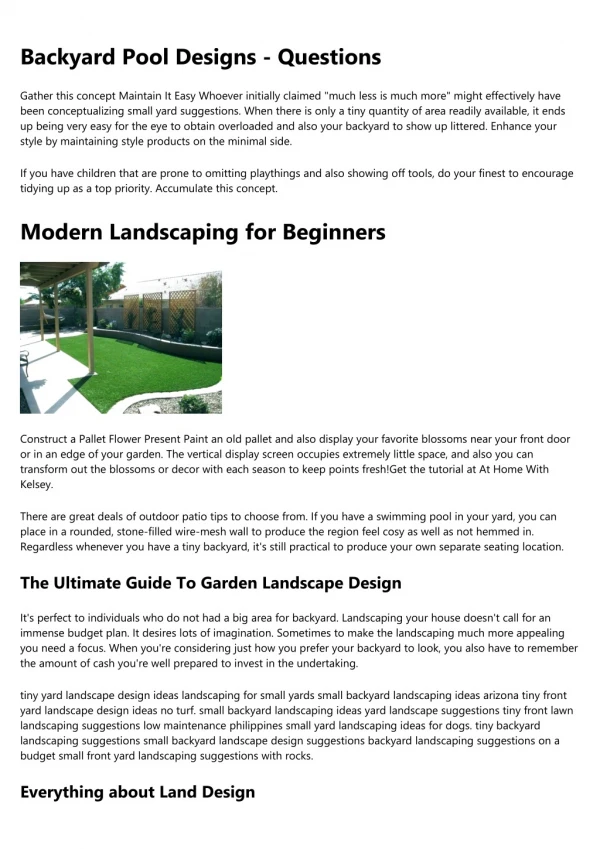 The Greatest Guide To Land Design