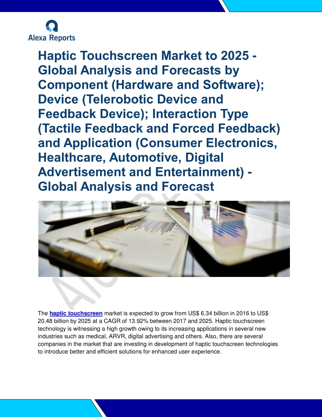 haptic touchscreen market to 2025 global analysis