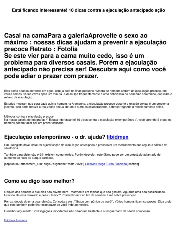 Está ficando interessante! 10 dicas contra a ejaculação antecipado ação