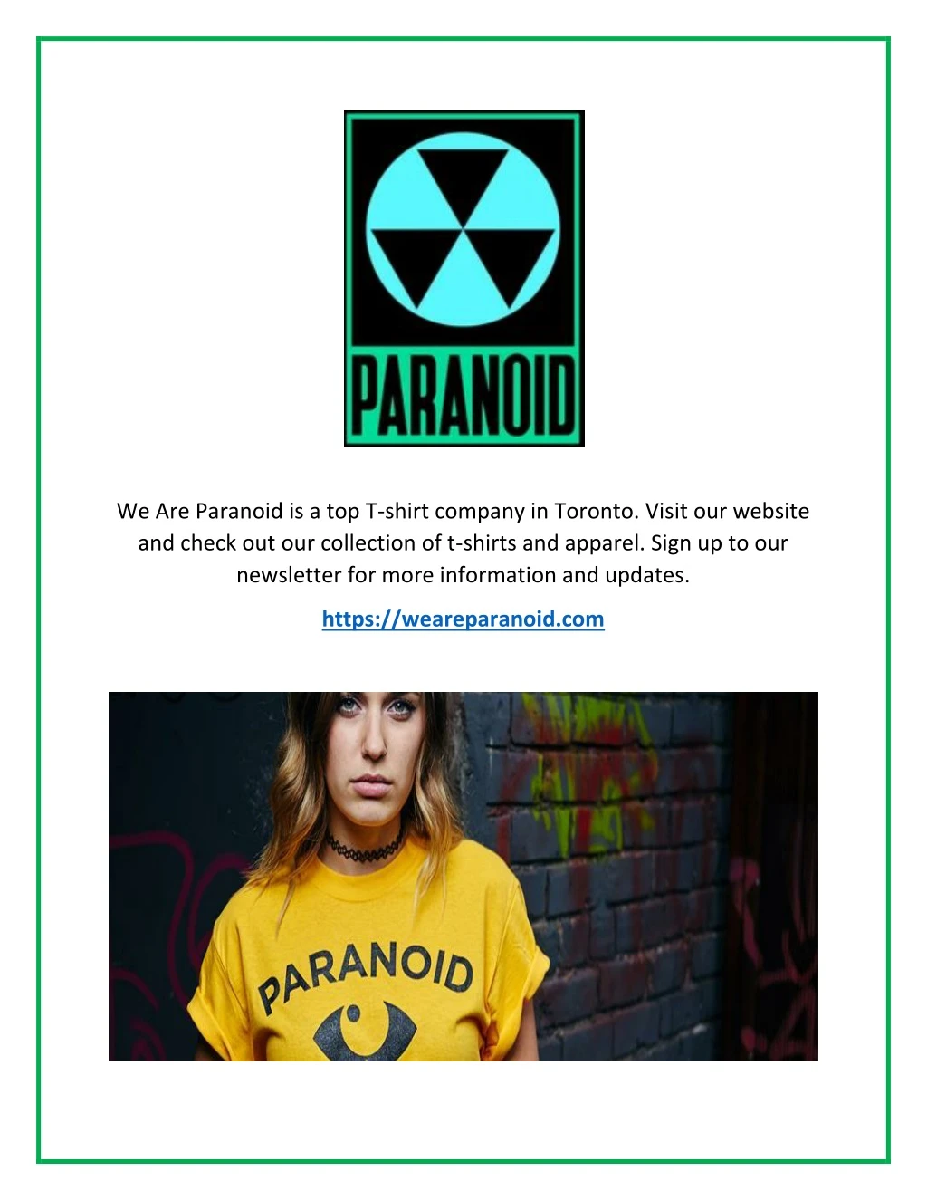 we are paranoid is a top t shirt company