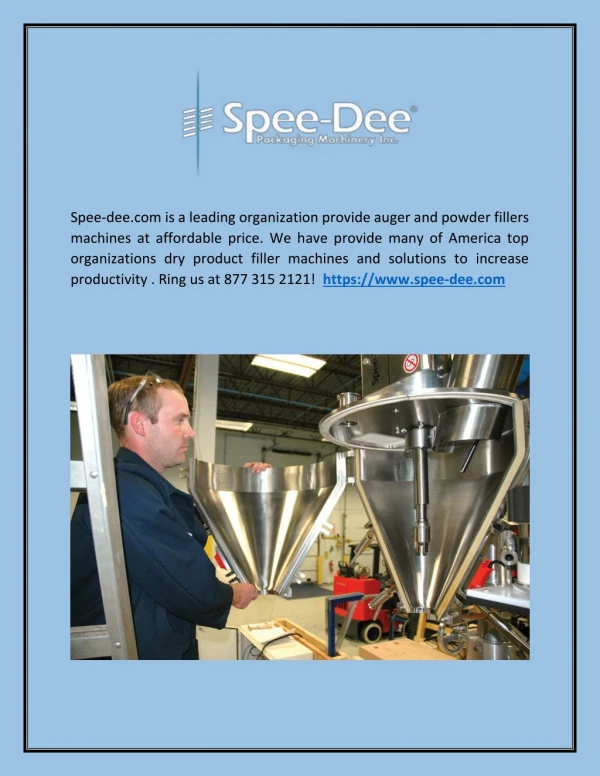 Powder and Dry Product Fillers Machines(spee-dee.com)Q