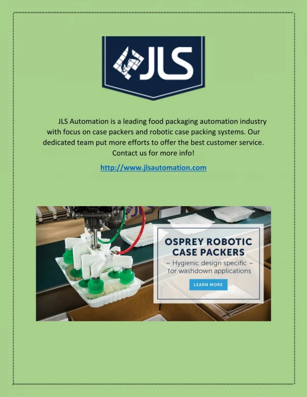 Robotic Case Packing(JLS Automation)