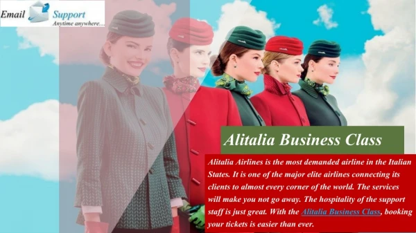 Alitalia Business Class – Making Your Journey Amazing