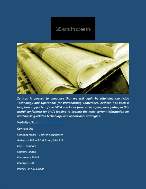 3PL Warehouse Management Software - Zethcon.com