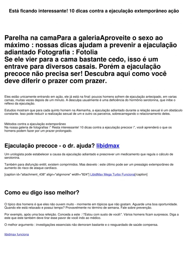 Está ficando interessante! 10 dicas contra a ejaculação antecipado ação