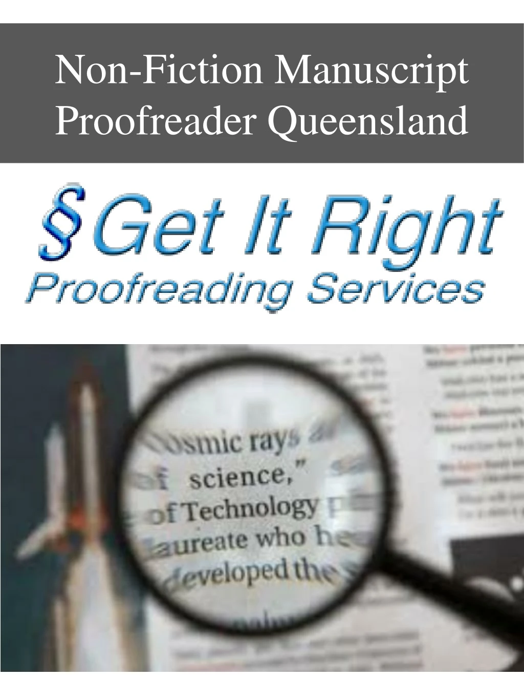 non fiction manuscript proofreader queensland
