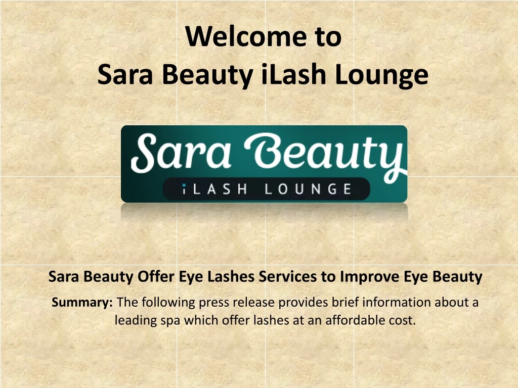 welcome to sara beauty ilash lounge