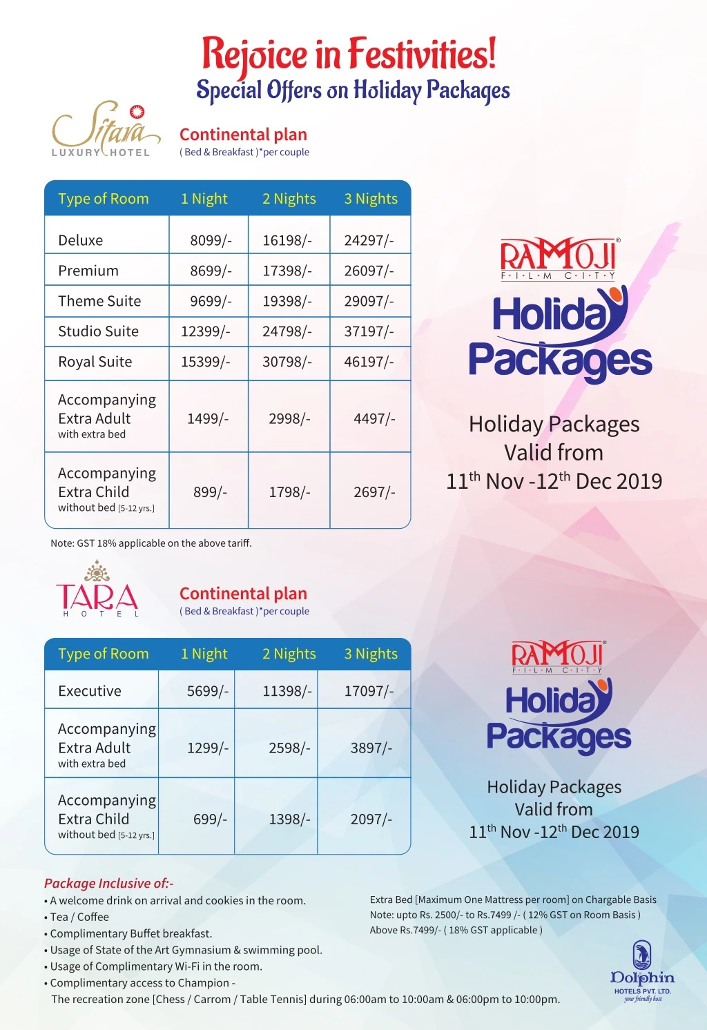 rejoice in festivities special offers on holiday