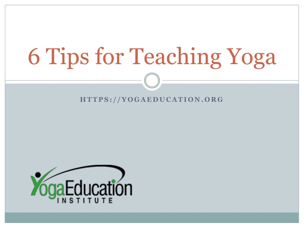 6 tips for teaching yoga