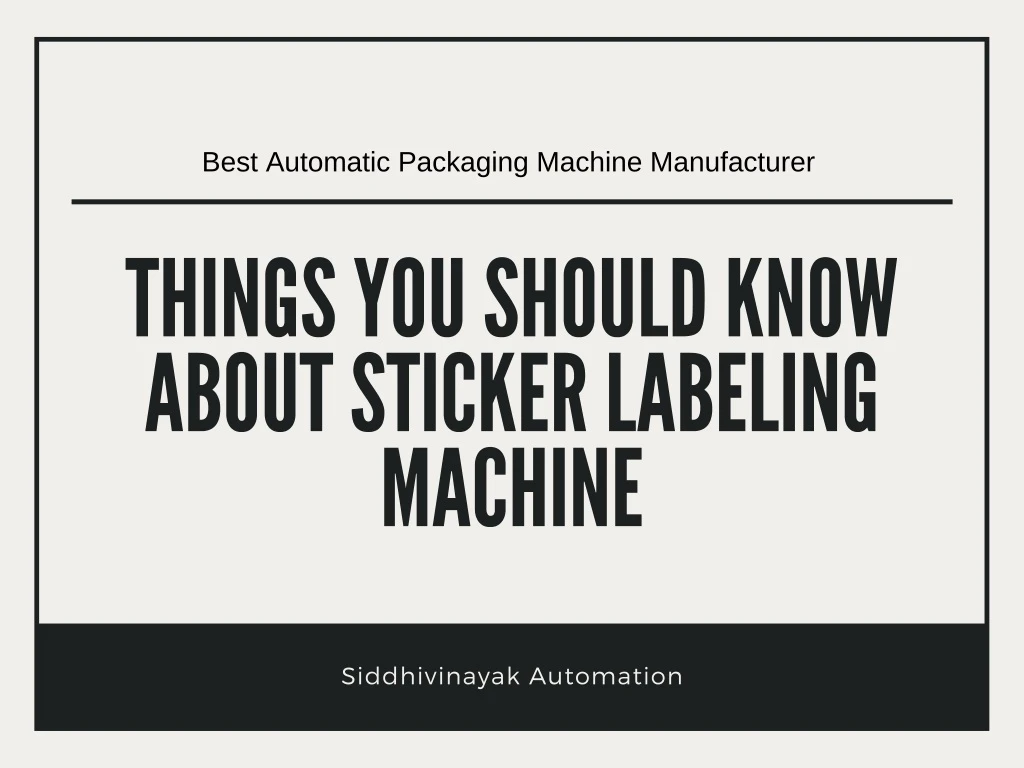 best automatic packaging machine manufacturer