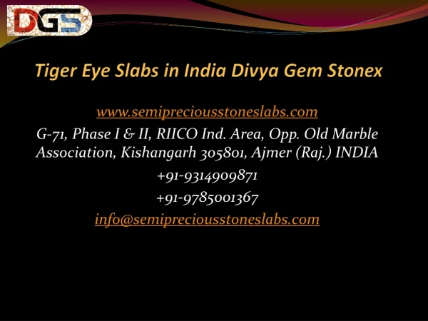 Tiger Eye Slabs in India Divya Gem Stonex