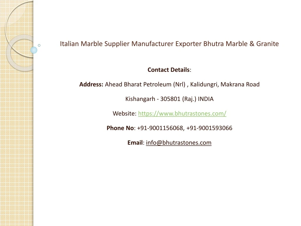 italian marble supplier manufacturer exporter bhutra marble granite