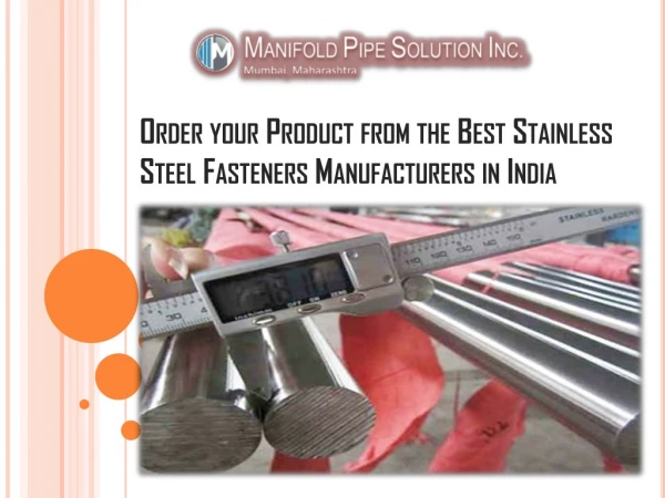 Order your Product from the Best Stainless Steel Fasteners Manufacturers in India