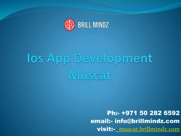 iOS App Development Company Muscat | Brillmindz