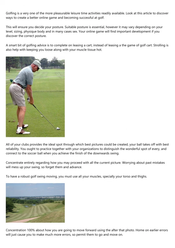 Tee Off With These Fantastic Golf Tips!