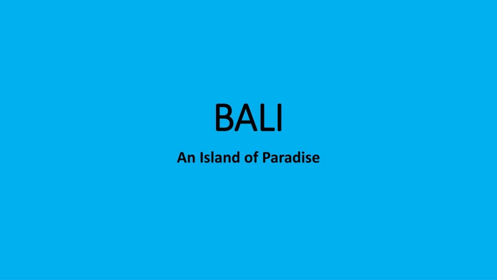 bali bali