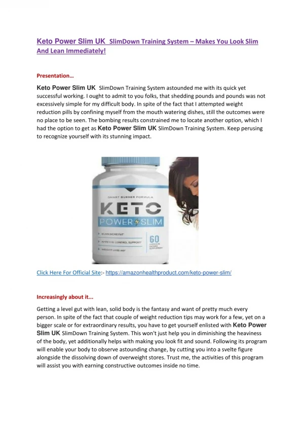 Keto Power Slim Reviews: Advanced Keto Diet Pills in UK For Weight Loss!