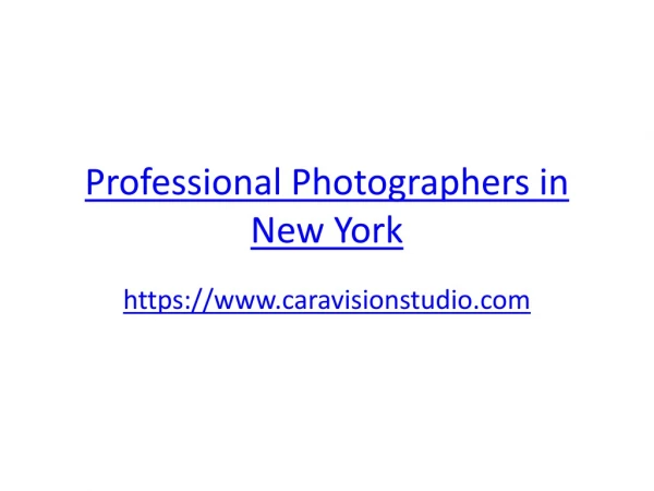 Professional Photographers in New York