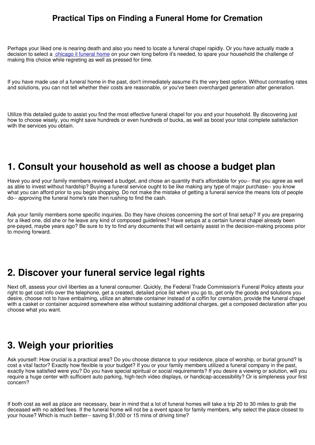 practical tips on finding a funeral home