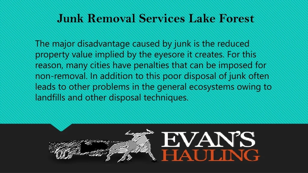 junk removal services lake forest