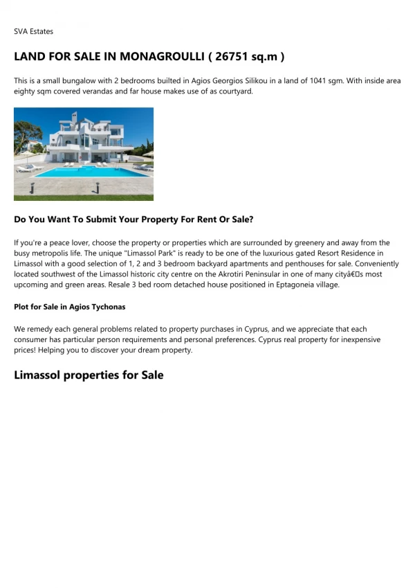 property for sale in Cyprus - Real Estate Agency