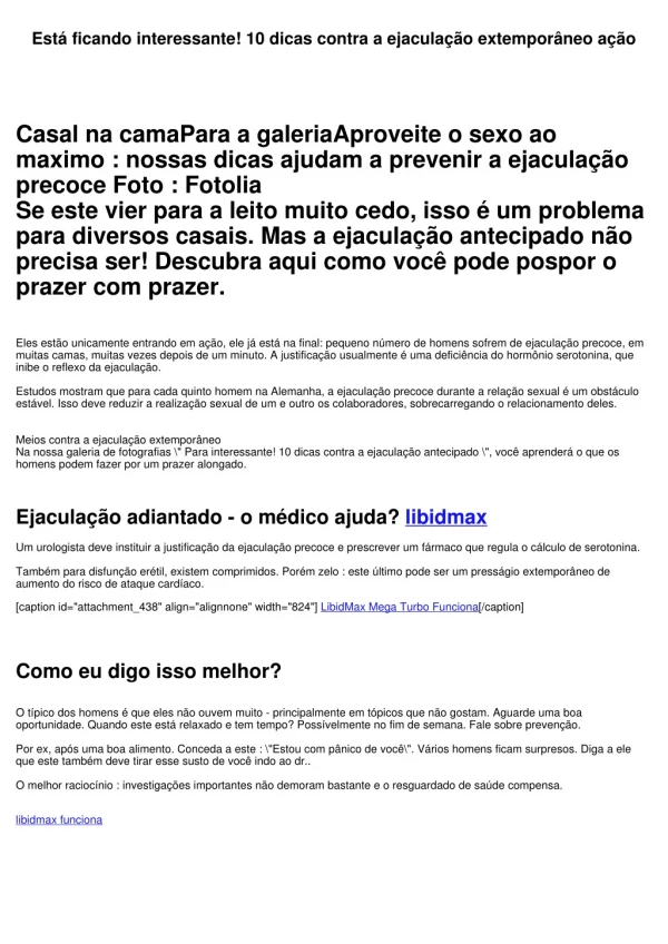 Está ficando interessante! 10 dicas contra a ejaculação antecipado ação