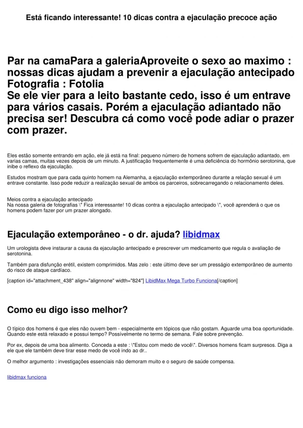 Está ficando interessante! 10 dicas contra a ejaculação antecipado ação