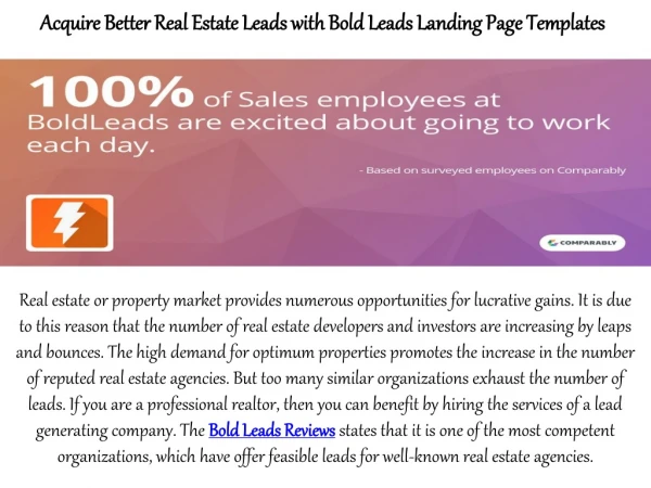Acquire Better Real Estate Leads with Bold Leads Landing Page Templates