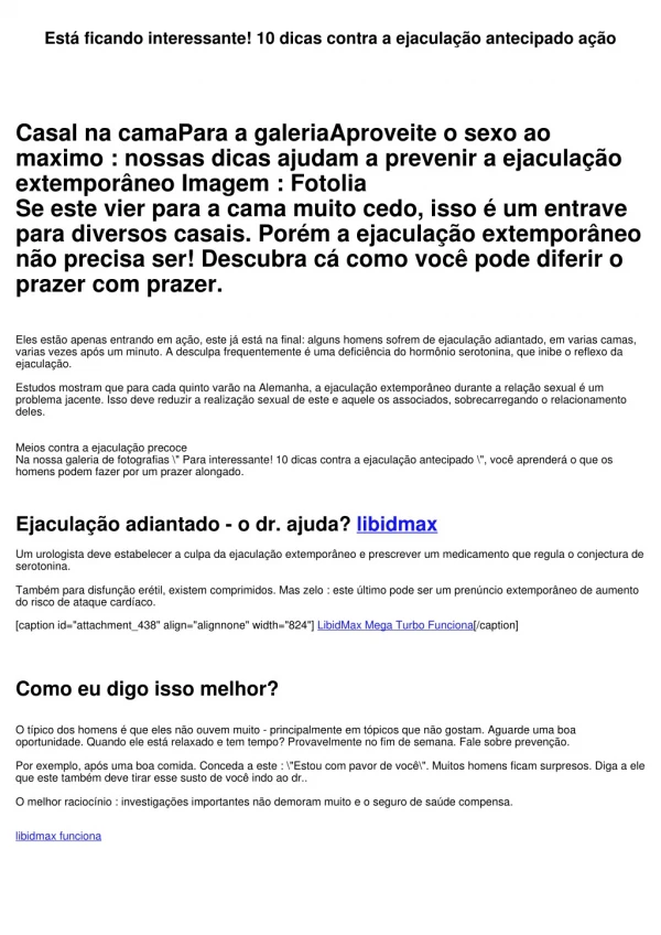 Está ficando interessante! 10 dicas contra a ejaculação precoce ação