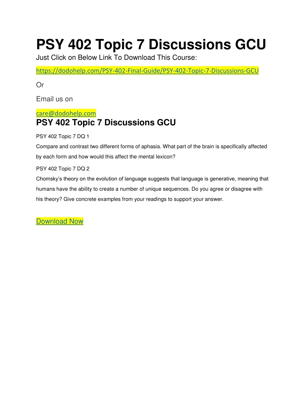 psy 402 topic 7 discussions gcu just click