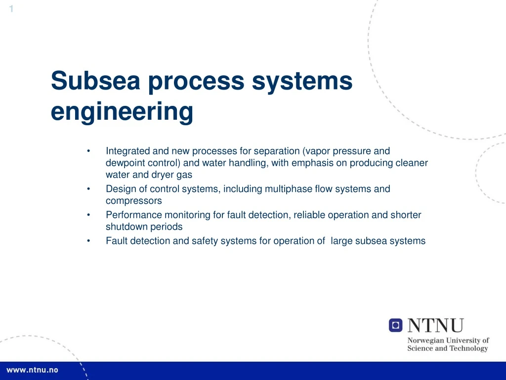 subsea process systems engineering