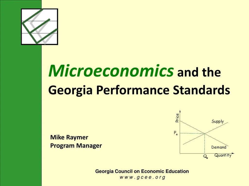 microeconomics and the georgia performance standards