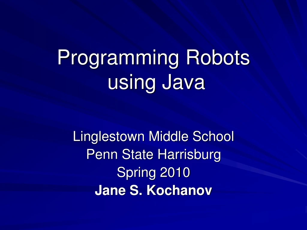 programming robots using java