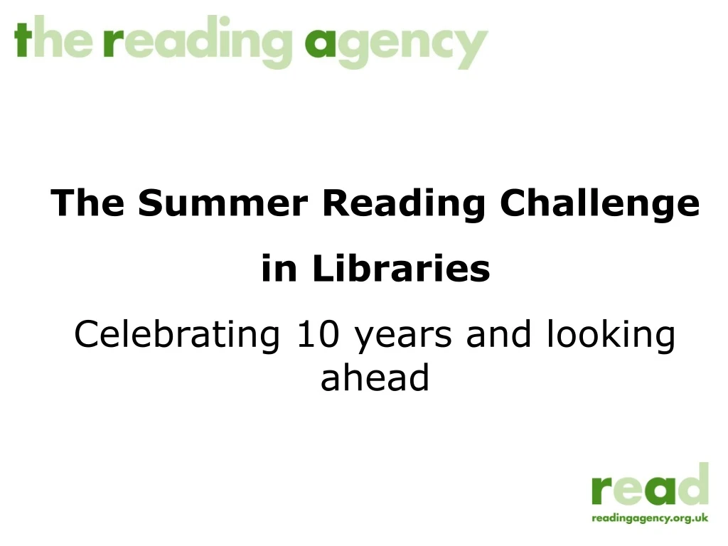 the summer reading challenge in libraries