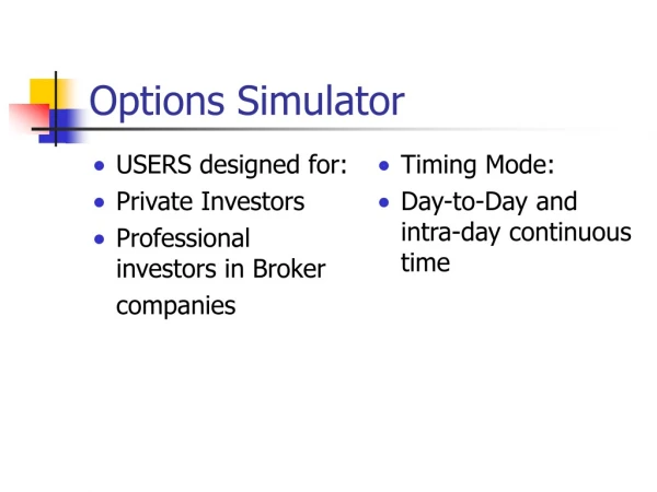 Options Simulator