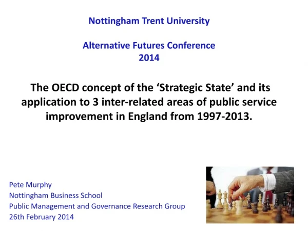 Pete Murphy Nottingham Business School Public Management and Governance Research Group