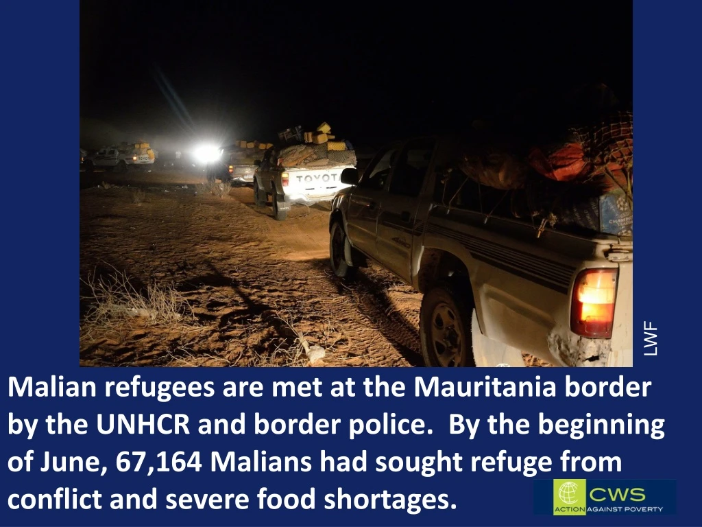 malian refugees are met at the mauritania border