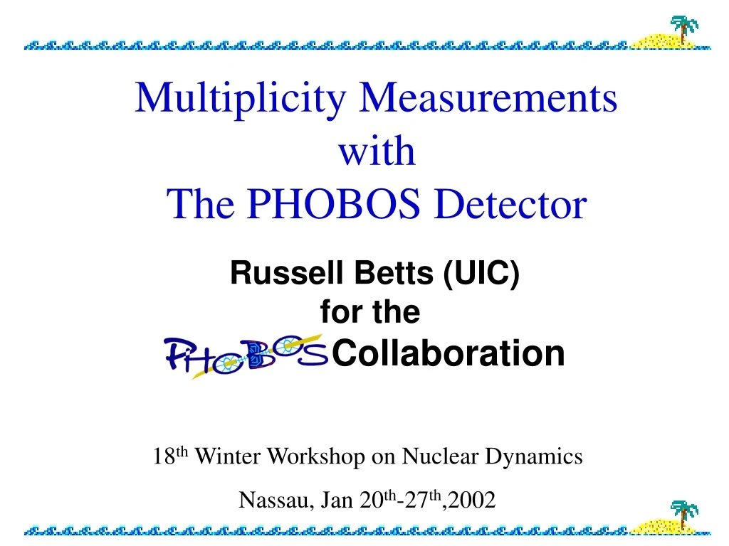 multiplicity measurements with the phobos detector