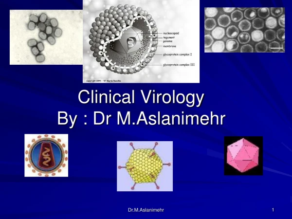 Clinical Virology By : Dr M.Aslanimehr