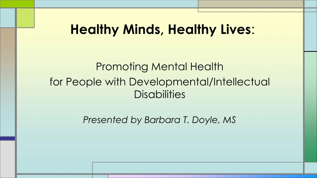 healthy minds healthy lives