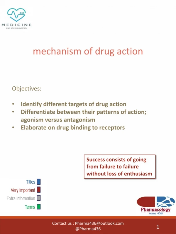 mechanism of drug action