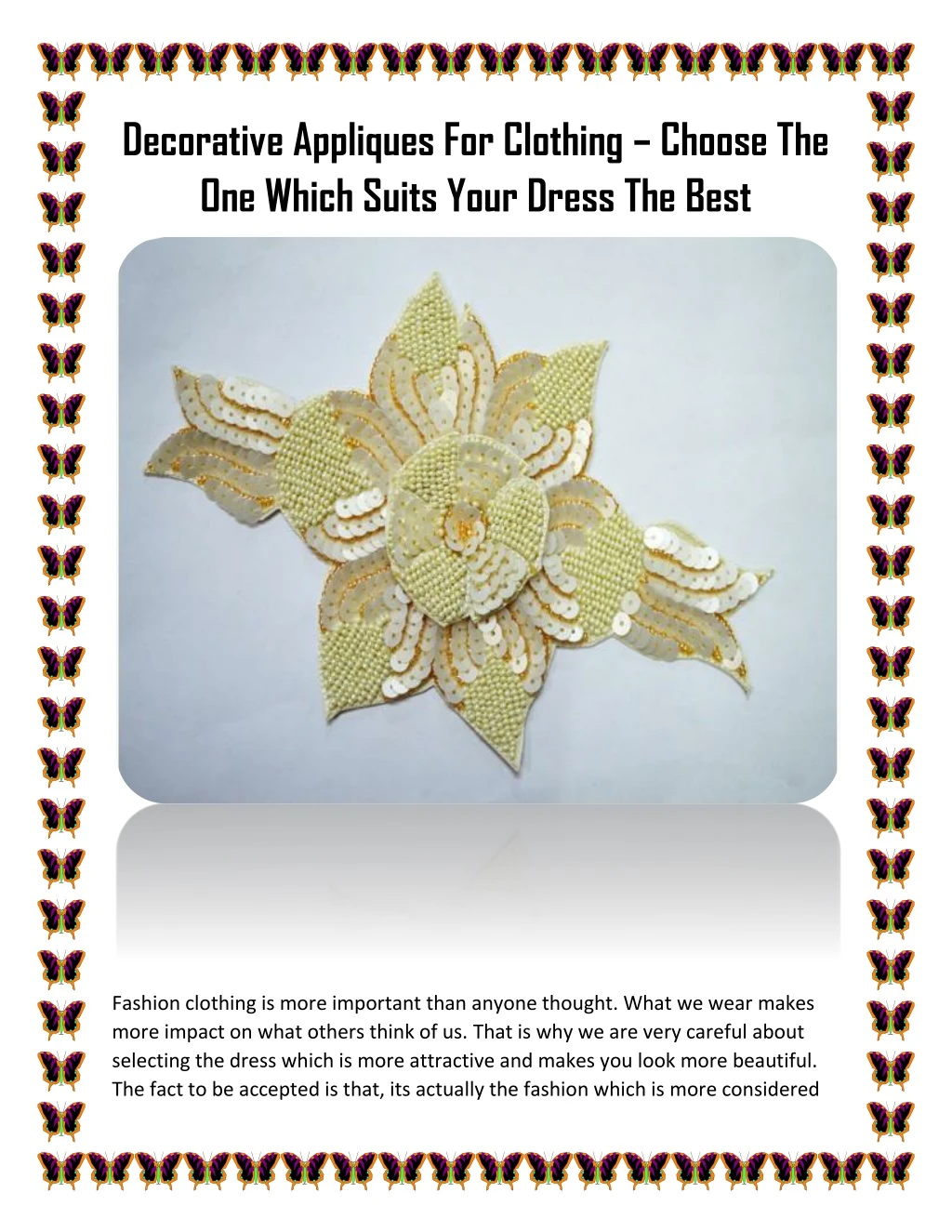 decorative appliques for clothing choose