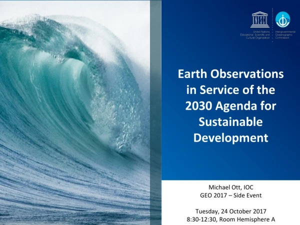 Earth Observations in Service of the 2030 Agenda for Sustainable Development