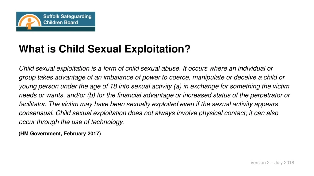 what is child sexual exploitation