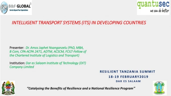INTELLIGENT TRANSPORT SYSTEMS (ITS) IN DEVELOPING COUNTRIES