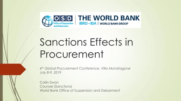 Sanctions Effects in Procurement