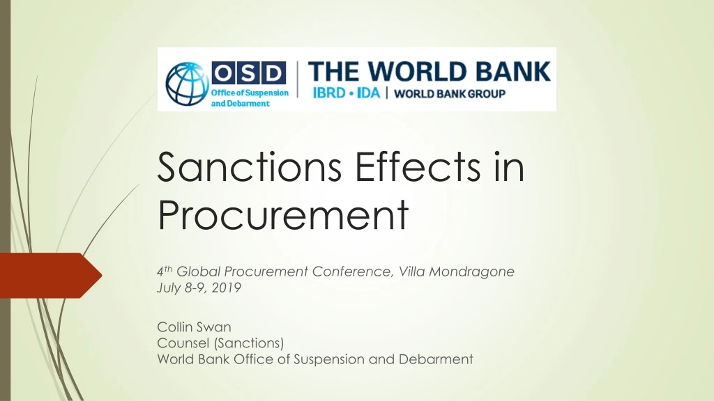 sanctions effects in procurement