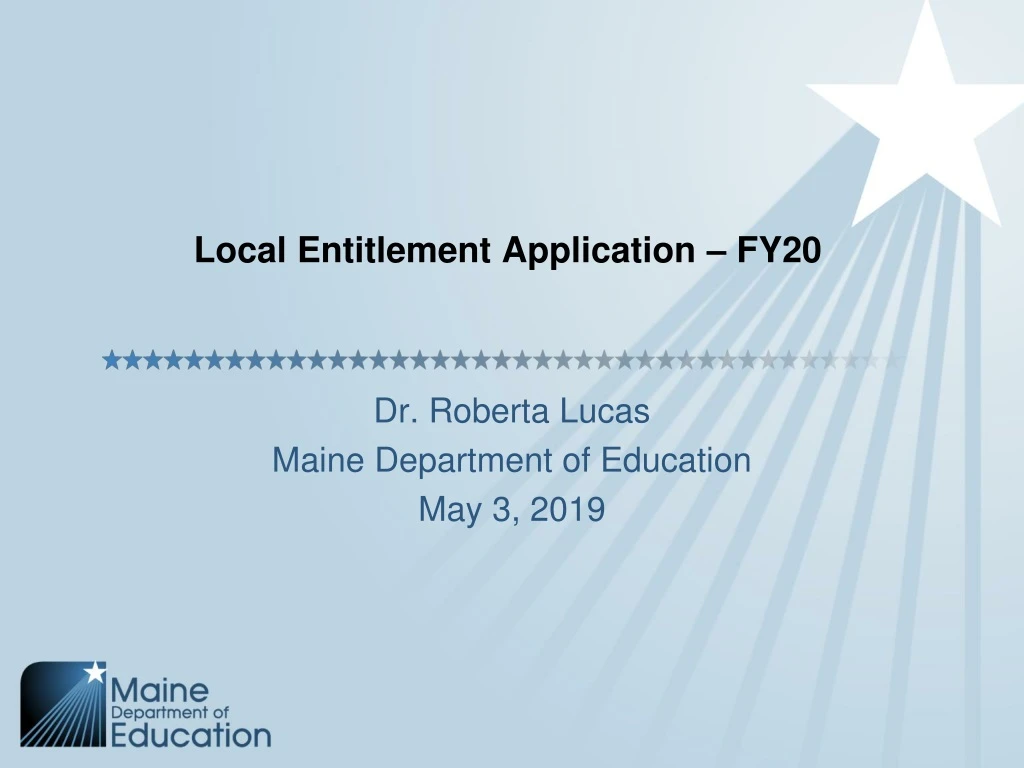 local entitlement application fy20